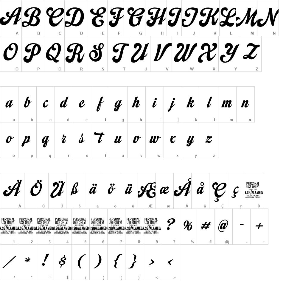 Alameda Script font