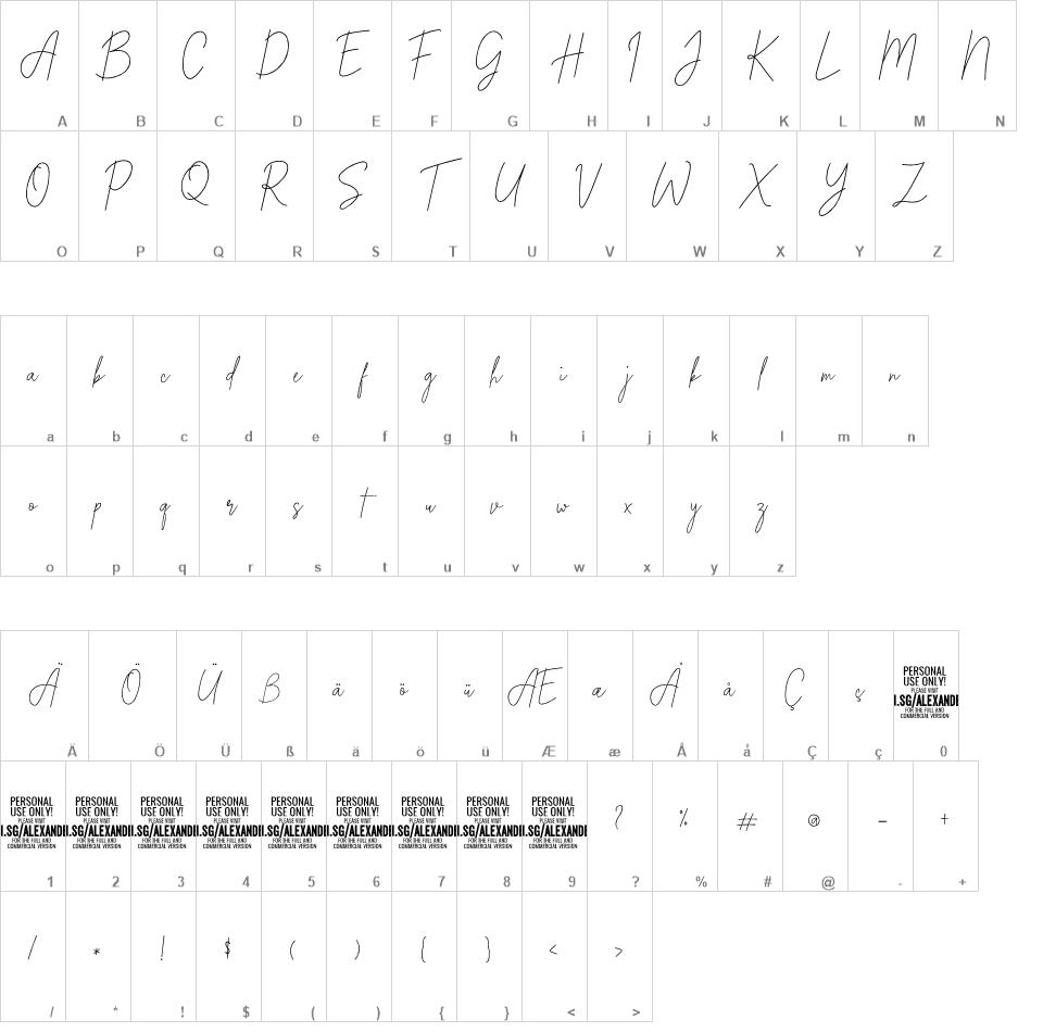 Alexander Lettering font