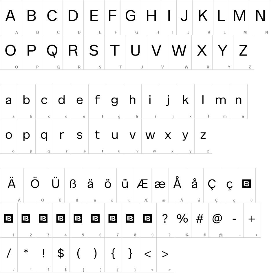 Binoma font