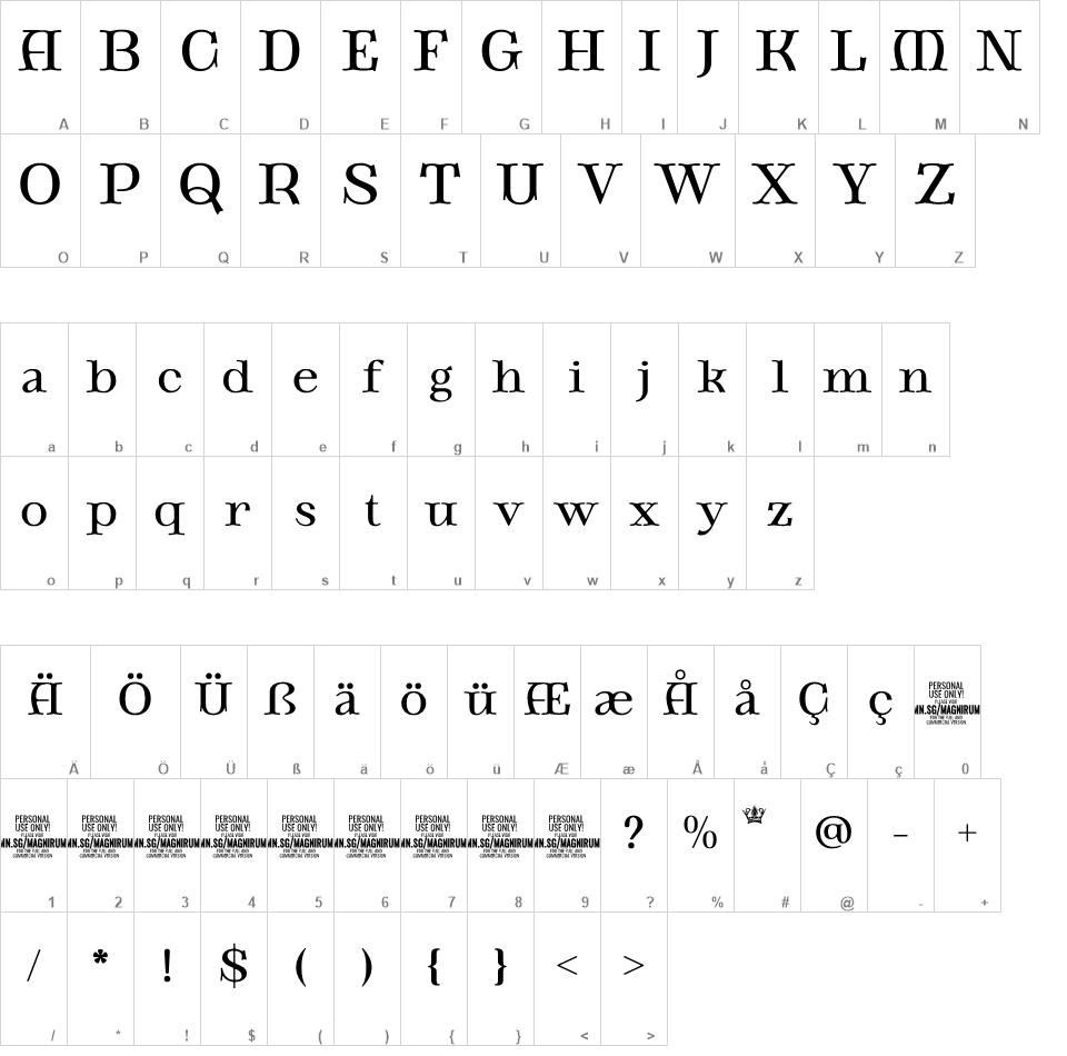 Magnirum Serif font
