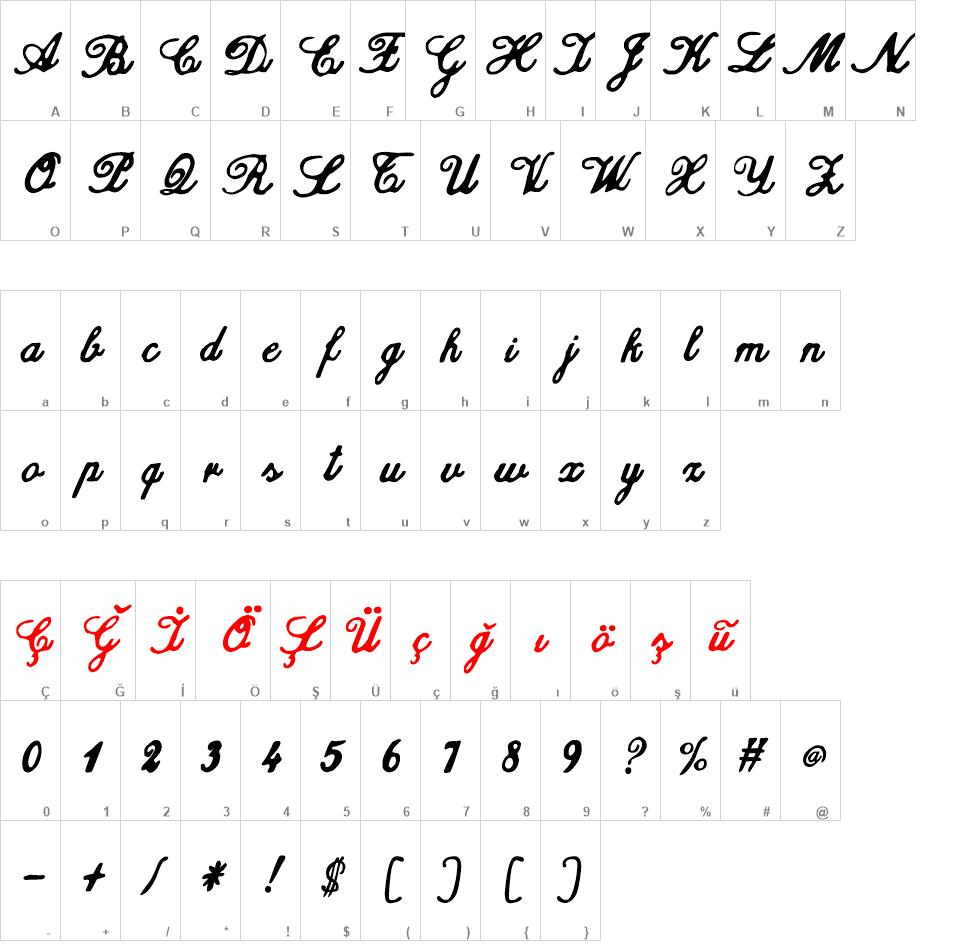 zai Calligraphy Script Handwritten font