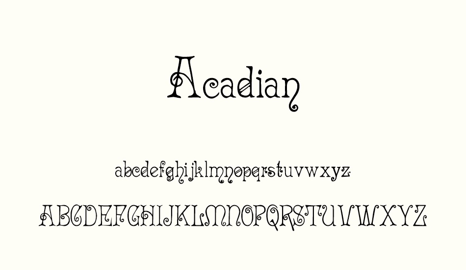 acadian font