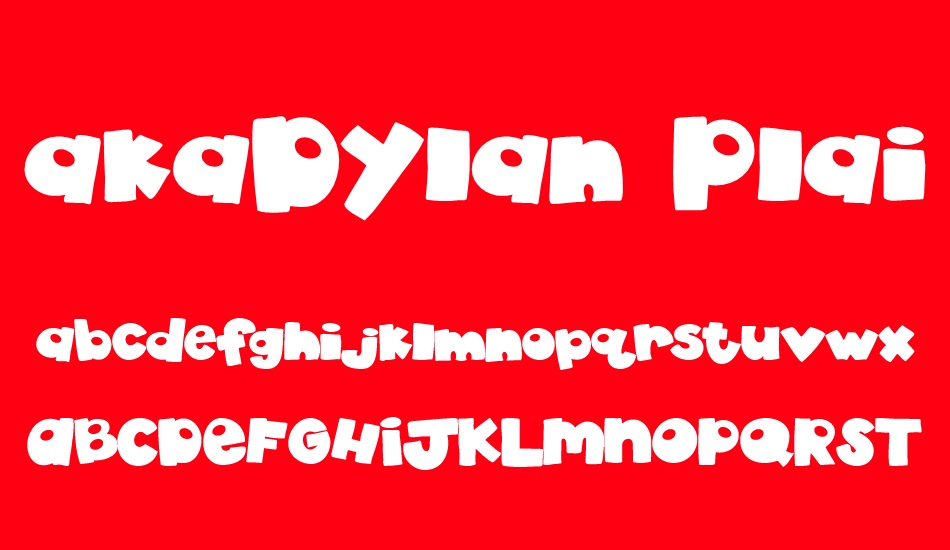 akadylan-plain font
