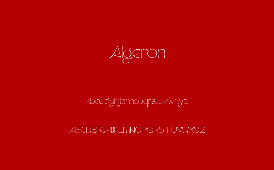 Algeron font