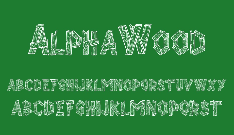 alphawood font