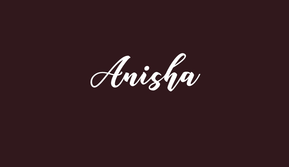 anisha-free font big