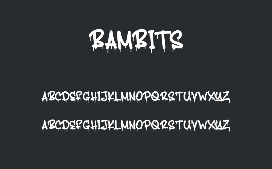 Bambits font