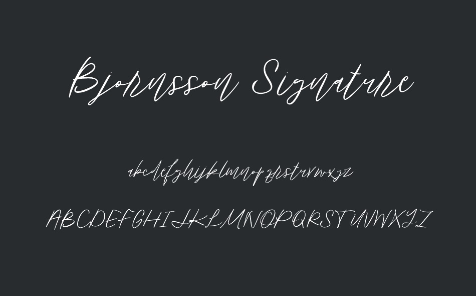 Bjornsson Signature font