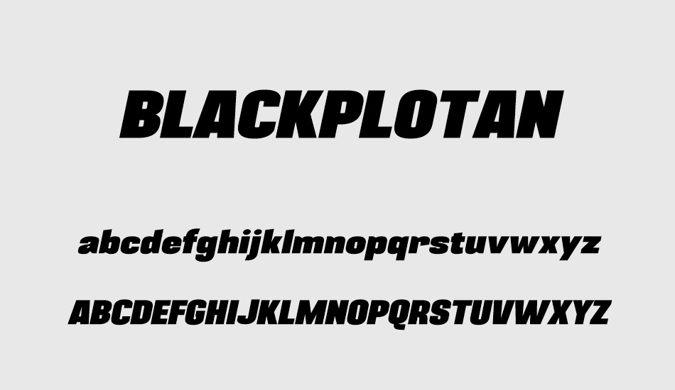 blackplotan font