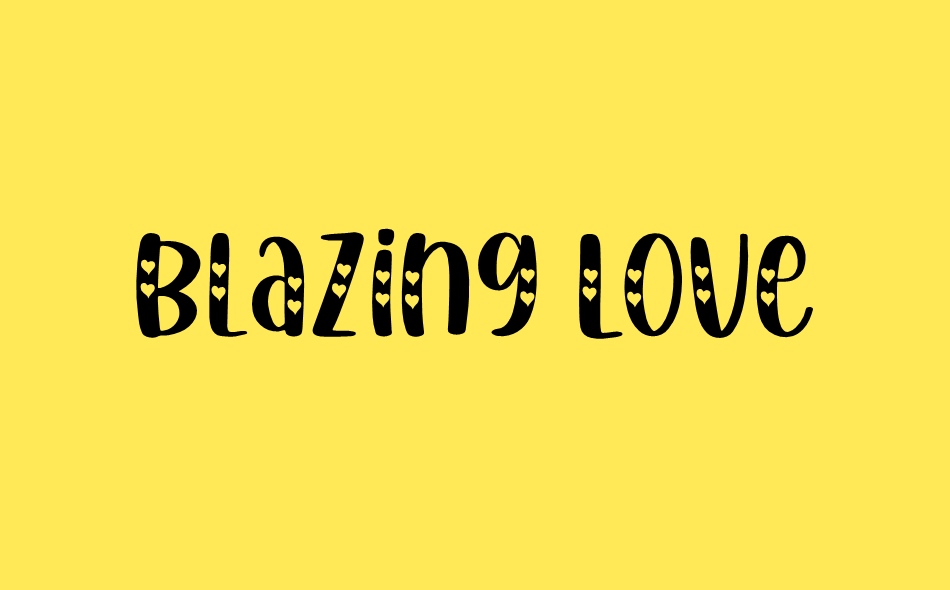 Blazing Love font big