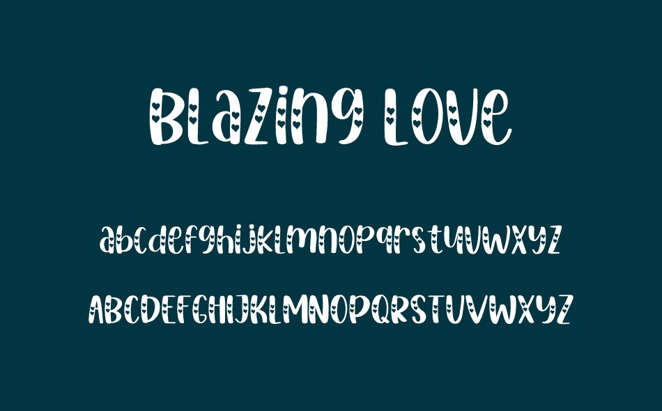 Blazing Love font