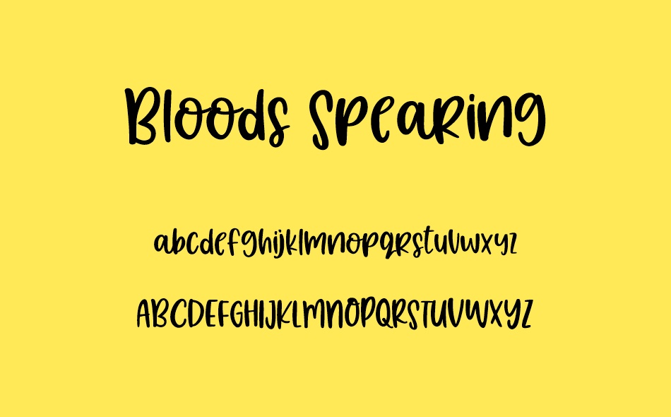 Bloods Spearing font