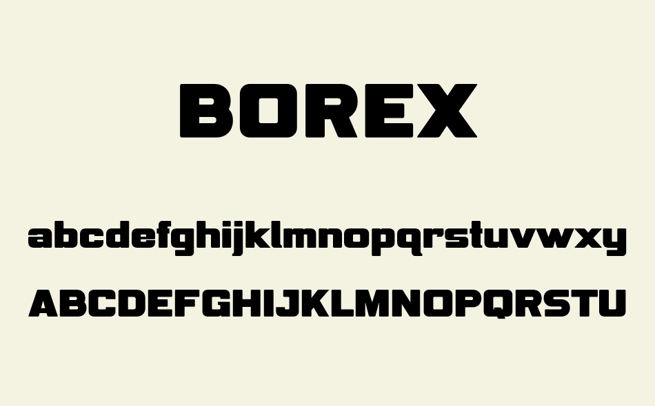 Borex font