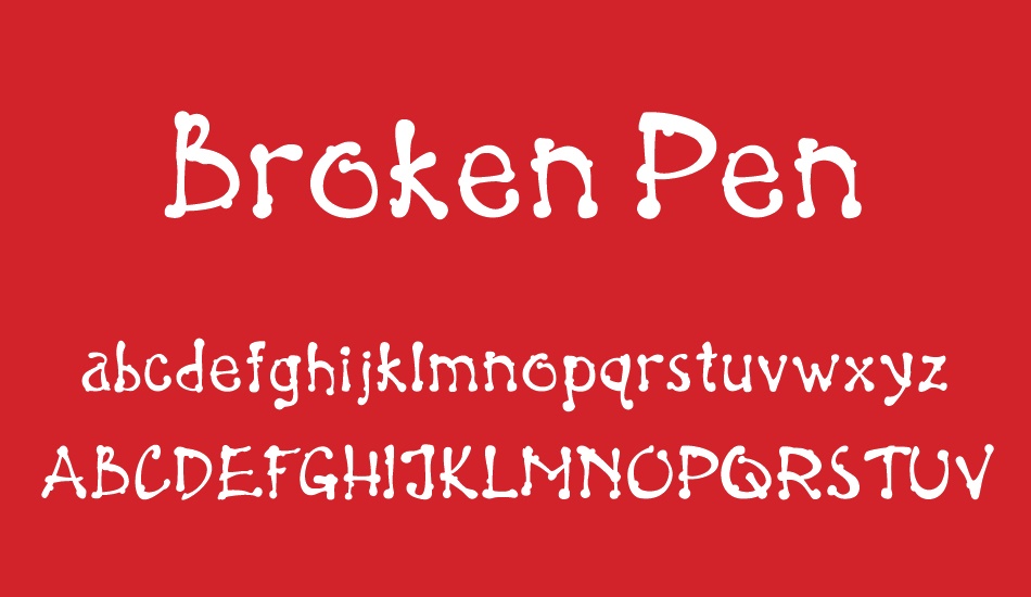 broken-pen font