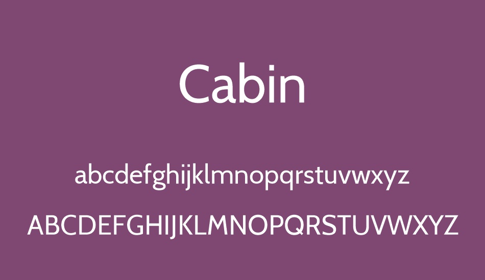 cabin font
