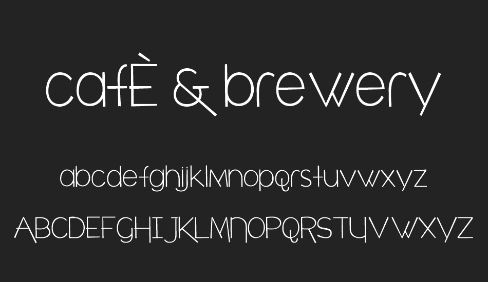cafè-&-brewery font