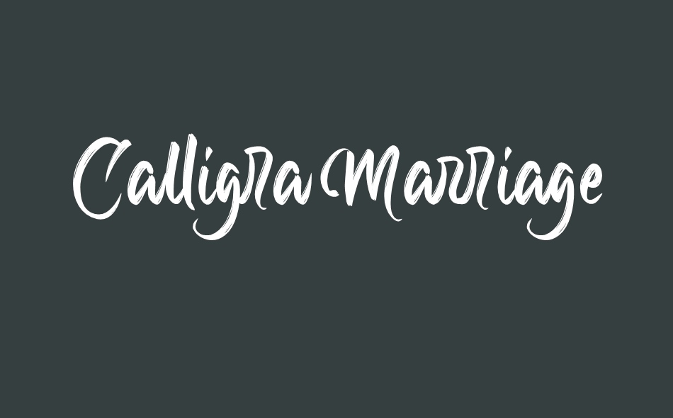Calligra Marriage font big
