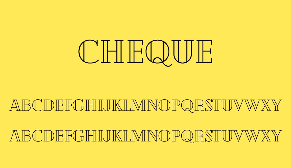 cheque font