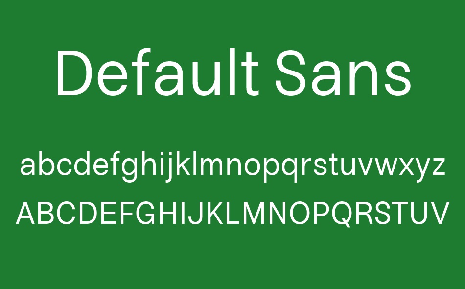 Default Sans font