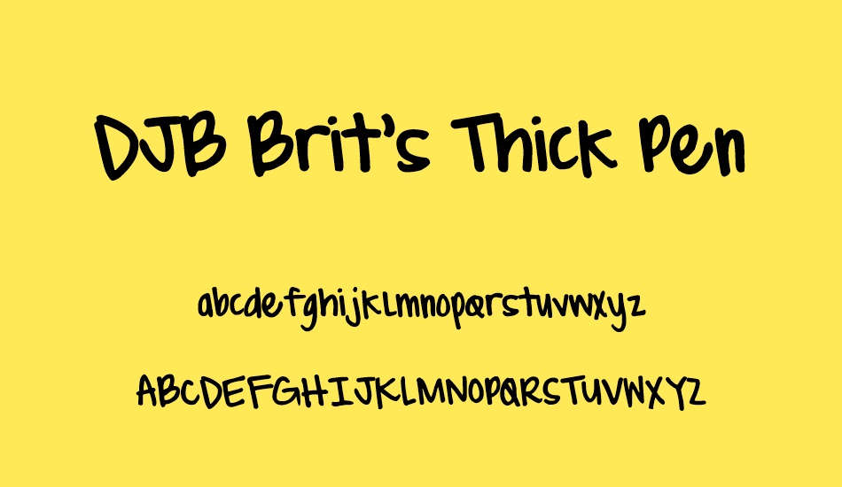 djb-brits-thick-pen font