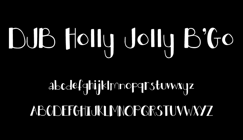 djb-holly-jolly-bgolly font