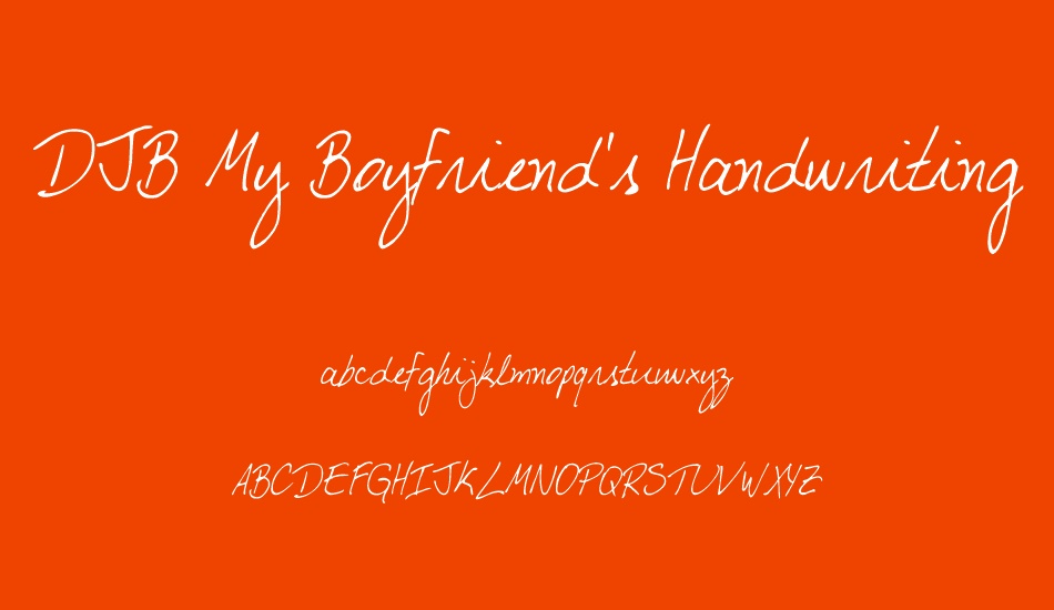 djb-my-boyfriends-handwriting font