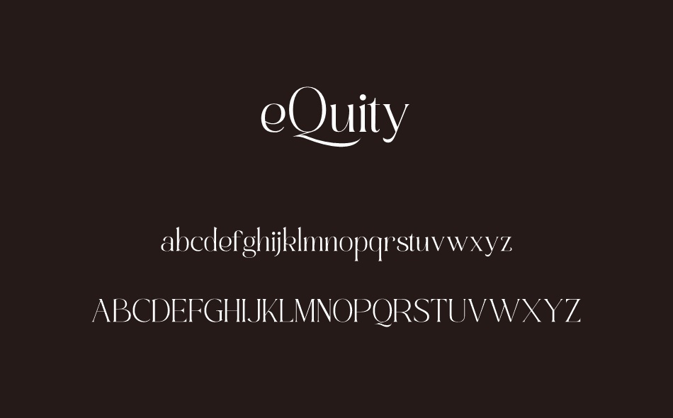 Equity font