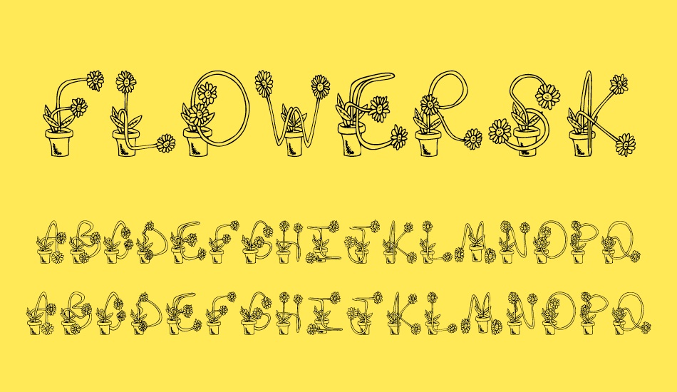 flowersketches font