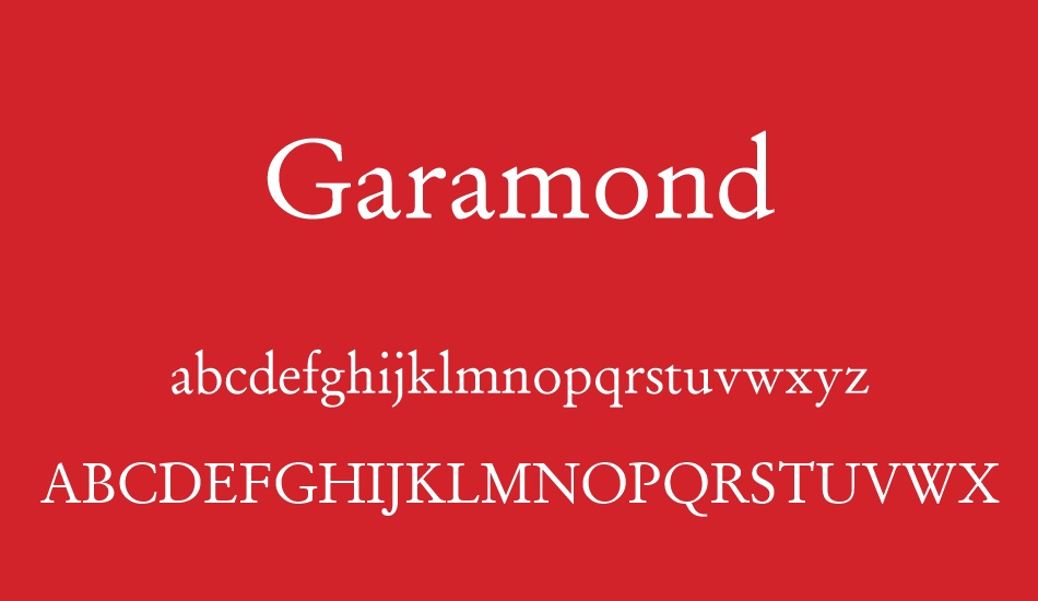 garamond font