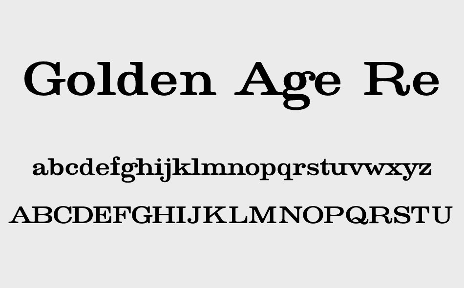 Golden Age Restored font