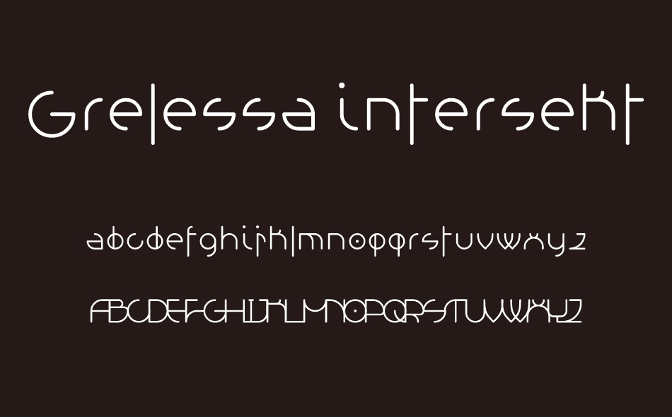 Grelessa intersekt font