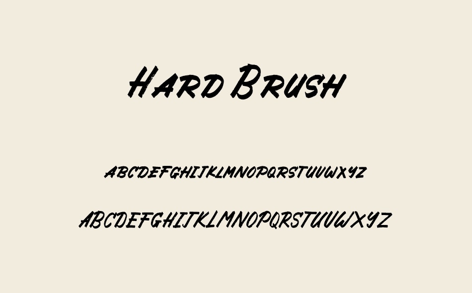 Hard Brush font