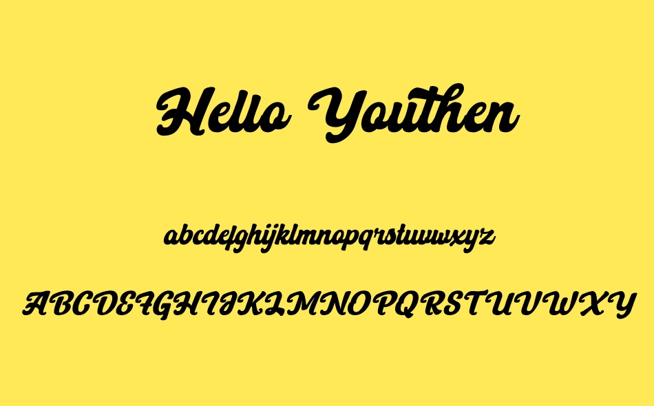 Hello Youthen font