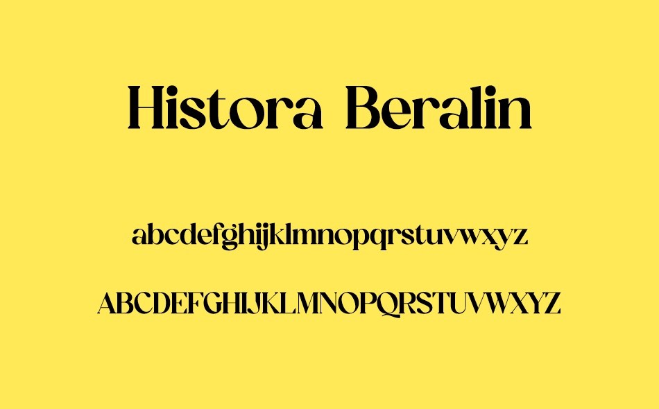 Histora Beralin font
