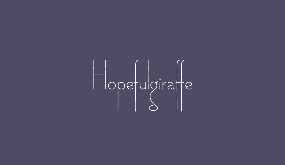 hopefulgiraffe-demo font big