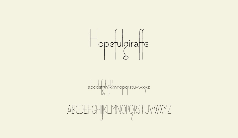 hopefulgiraffe-demo font