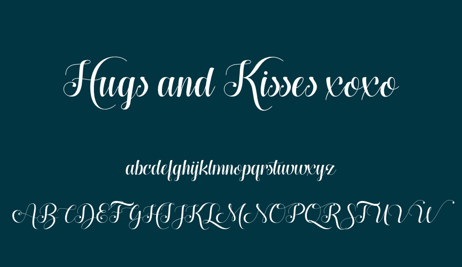 hugs-and-kisses-xoxo-demo font