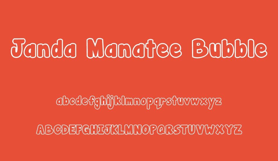 janda-manatee-bubble font