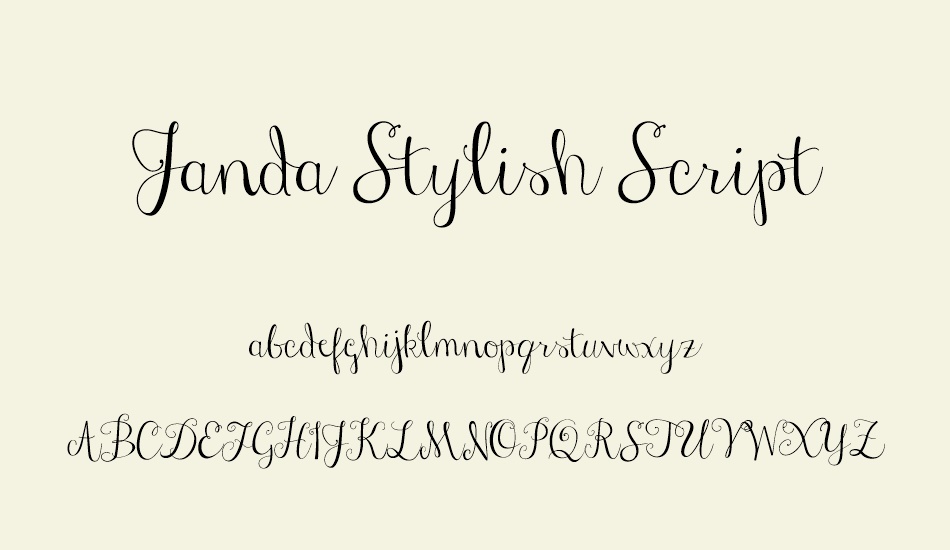 janda-stylish-script font