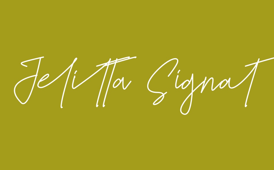 Jelitta Signature font big