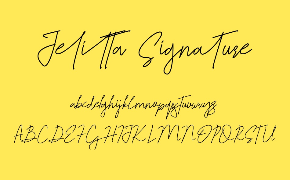 Jelitta Signature font