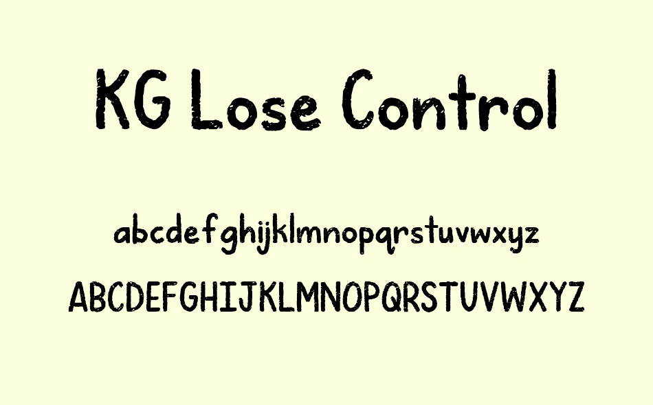 KG Lose Control font