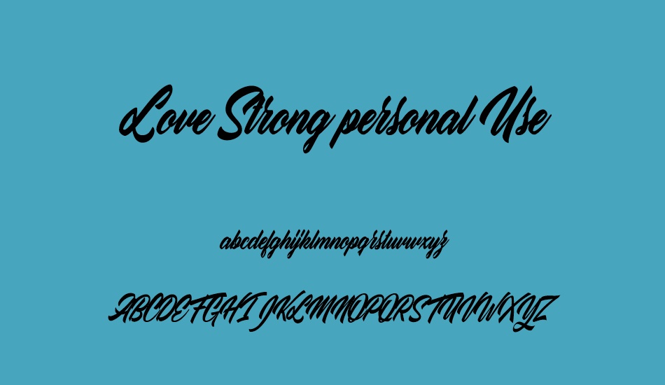 love-strong-personal-use font