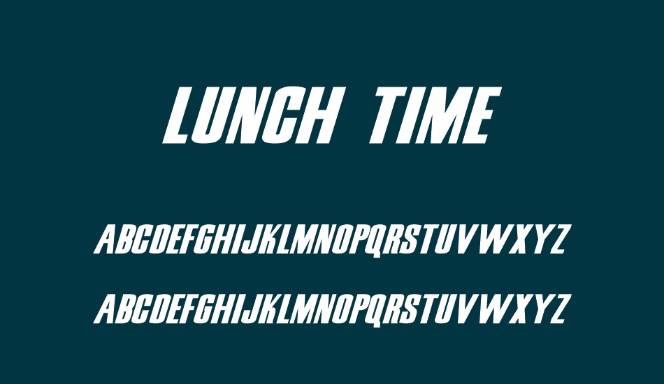 lunch-time font