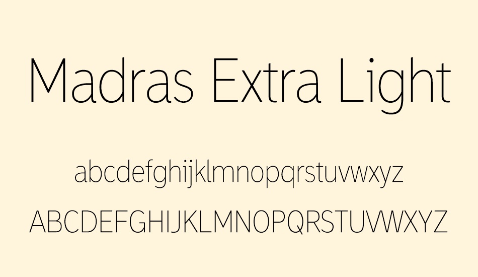 madras-extra-light font