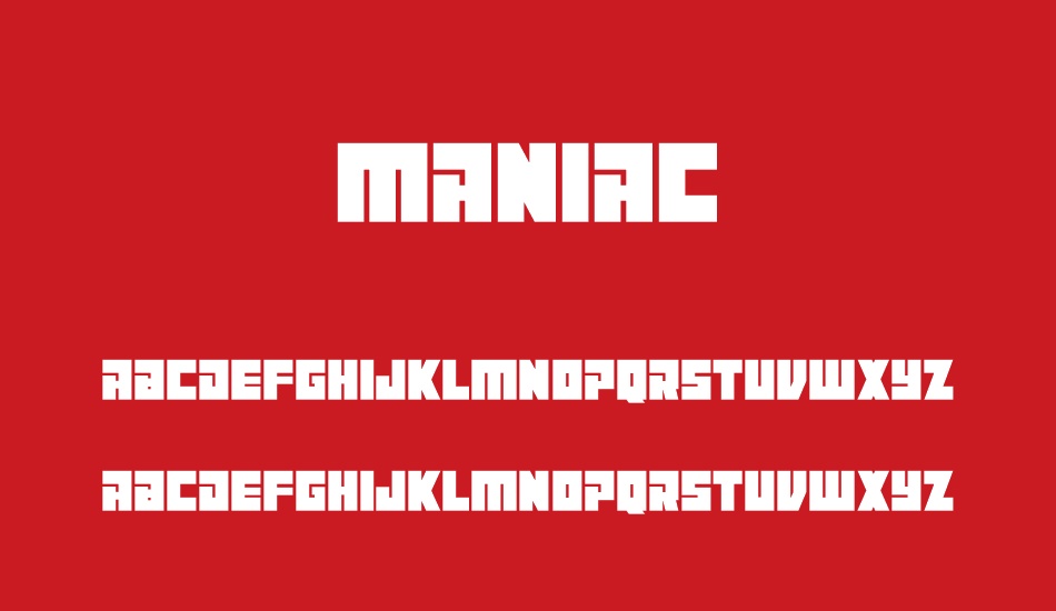 maniac font