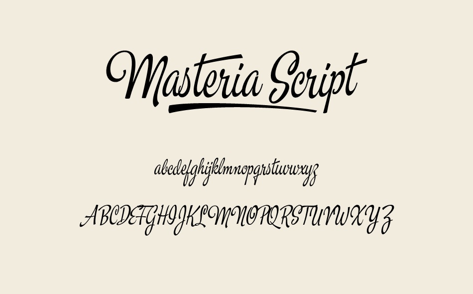Masteria Script font