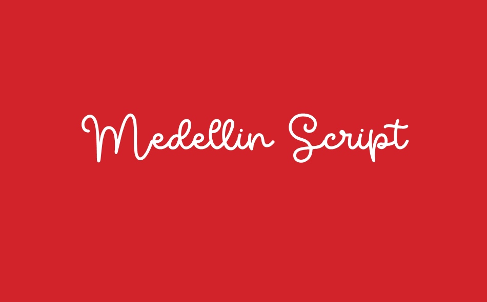 Medellin Script font big