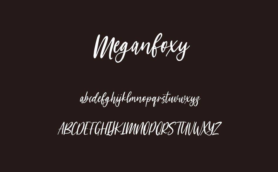 Meganfoxy font