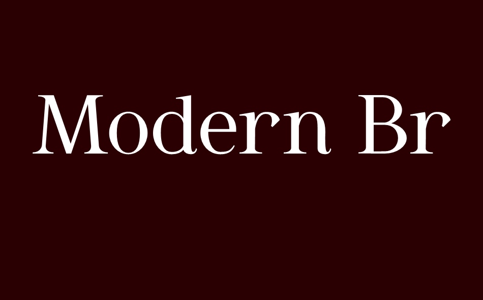 Modern Brush Style Serif font big